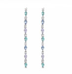 Sterling Silver Rhodium Plated Earrings with Coloured Rhinestones 42.975€ #5006299114900